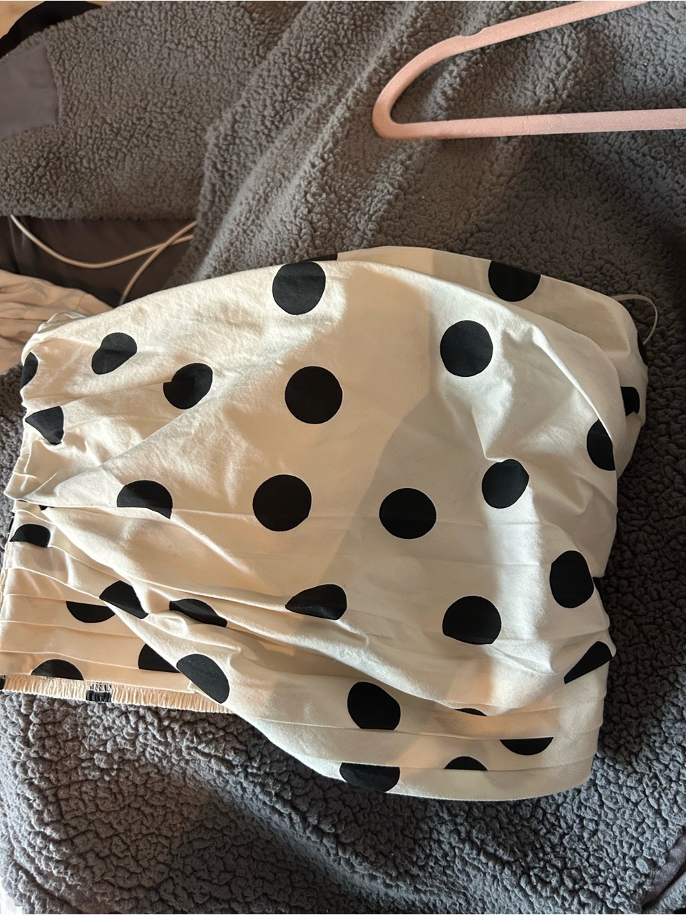 Polka Dot White and Black Women's Shirt